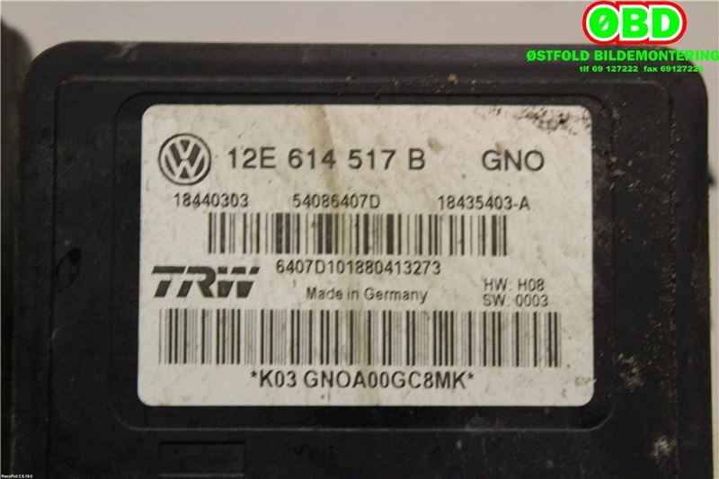 ABS sentral til VW E-Up 2013-2019 (VOLKSWAGEN||12E614517B)