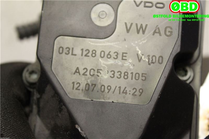 EGR-ventil til Audi A3 2009-2012 (Type II, Fase 2)  (AUDI|03L 131 501 K||03L131501K)