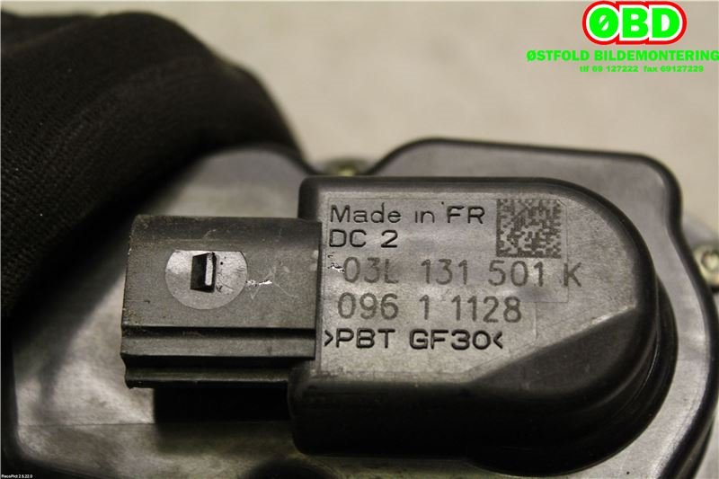 EGR-ventil til Audi A3 2009-2012 (Type II, Fase 2)  (AUDI|03L 131 501 K||03L131501K)