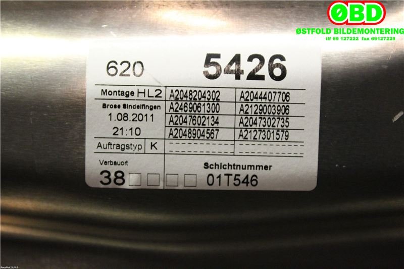Ruteheis til Mercedes C-Klasse 2011-2014 (Fase 2) (W204) (W204) (MERCEDES|A 204 730 07 79|A 212 730 17 79|)
