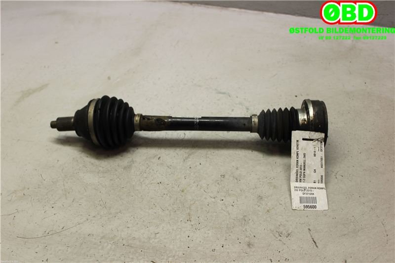 Drivaksel venstre foran til VW Polo 2009-2014 (Type V, Fase 1) (VOLKSWAGEN|6R0 407 761||6R0407761)