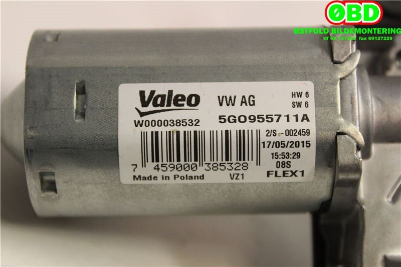 Viskermotor bakrute til VW Passat 2015-2019 (Fase 1) (B8) (B8) (VOLKSWAGEN|5G0 955 711 C||5G0955711A)