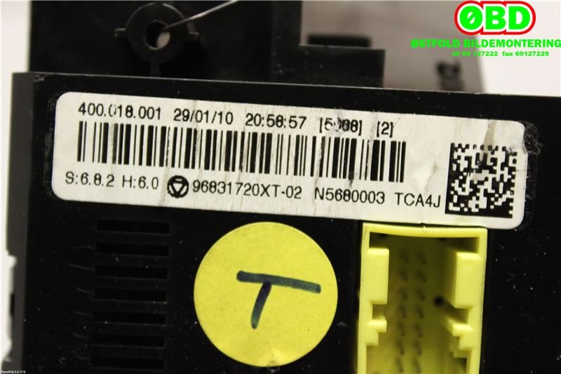 Varmeapparat betjening til Citroën C3 2010-2016 (Type II)  (CITROEN|6452R2|6452W7|96831720XT)