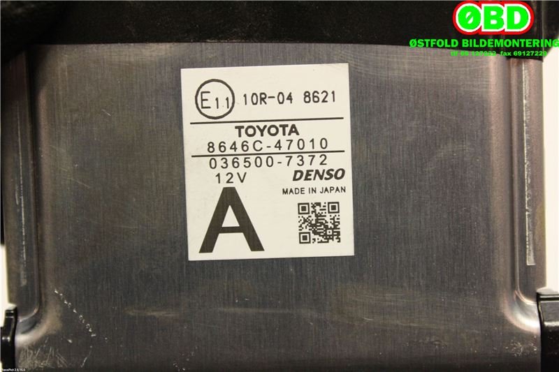 Kamera til Toyota Prius 2016-2023 (Type IV) (combi) (combi) (TOYOTA PRIUS|8646C47010|)