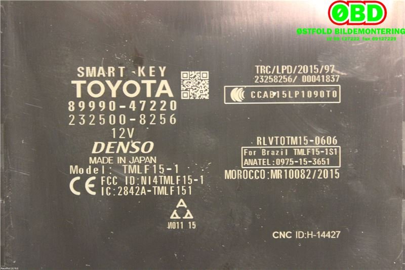 Styreenhet diverse til Toyota Prius 2016-2023 (Type IV) (combi) (combi) (TOYOTA PRIUS|8999047220|)