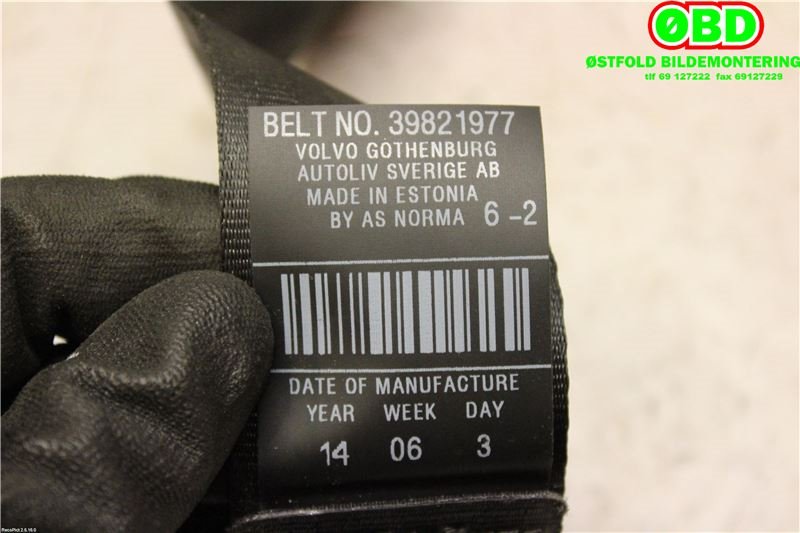 Airbag beltestrammer til Volvo XC70 2014-2016 (Type II, Fase 2)  (VOLVO|39821977|)