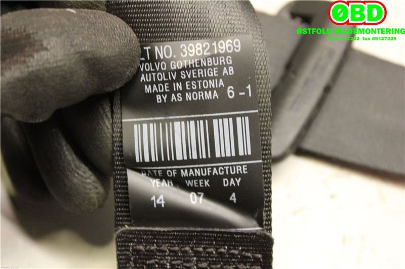 Airbag beltestrammer til Volvo XC70 2014-2016 (Type II, Fase 2)  (VOLVO|39821969|)