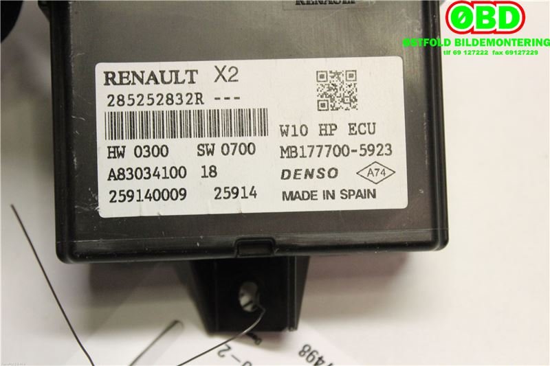 Styreenhet diverse til Renault Zoe 2013-2019 (Fase 1)  (RENAULT ZOE EL|285252832R|285255069R)