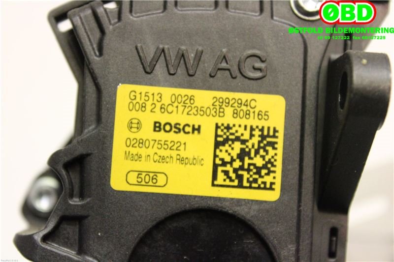 Pedal gass til Škoda Fabia 2014-2021 (Type III) (SKODA|6C1 723 503 B|6C1 723 503 D|6C1723503B)