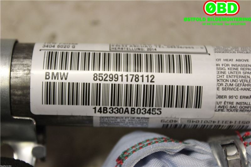 Airbag gardin høyre til BMW X1 2009-2015 (E84) (E84) (BMW|72122991178|)