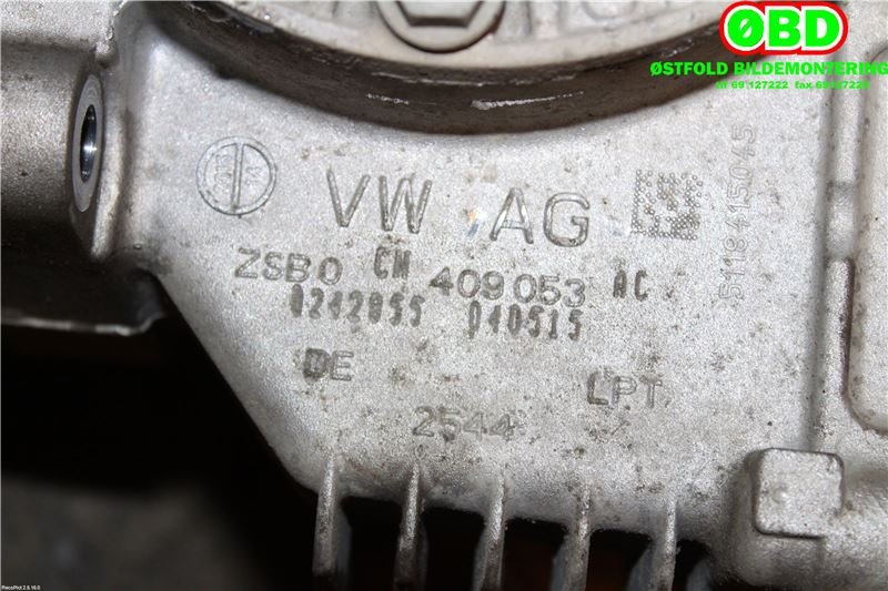 Girkasse 4WD fordelingskasse til VW Passat 2015-2019 (Fase 1) (B8) (B8) (VOLKSWAGEN|0CN 409 053 AM||0CN409053AC)