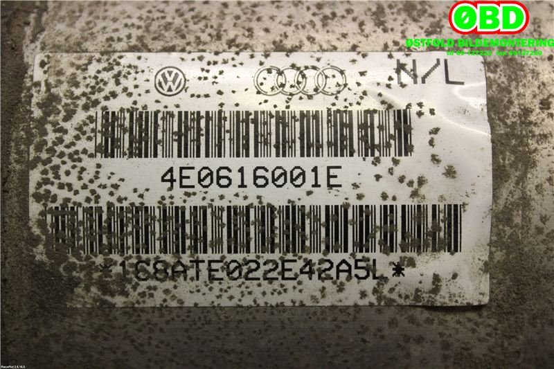 Fjær foran nivå luftpute/belg til Audi A8 2003-2010 (Type II) (4E0 616 001 N|4E0 616 001 R|4E0616001E)