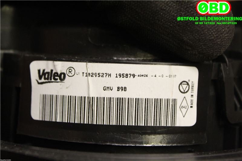 Varmeapparat motor til Renault Clio 2012-2016 (Type IV, Fase 1)  (RENAULT|272101170R|)