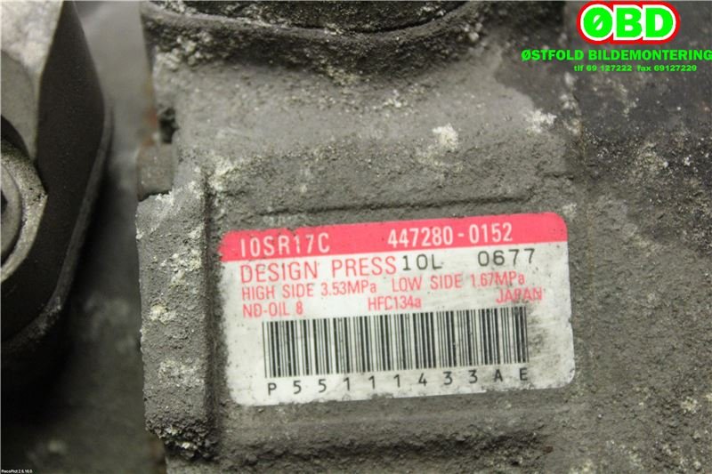 Aircondition kompressor til Dodge Journey 2008-2010  (DODGE||4472800152)