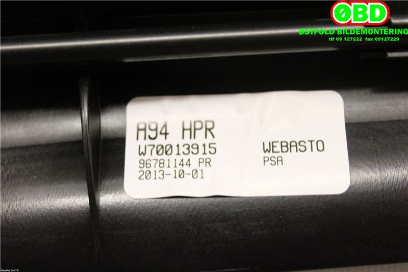 Takluke til Peugeot 2008 2013-2019 (Type I)  (PEUGEOT|16 098 514 80||96781144PR)
