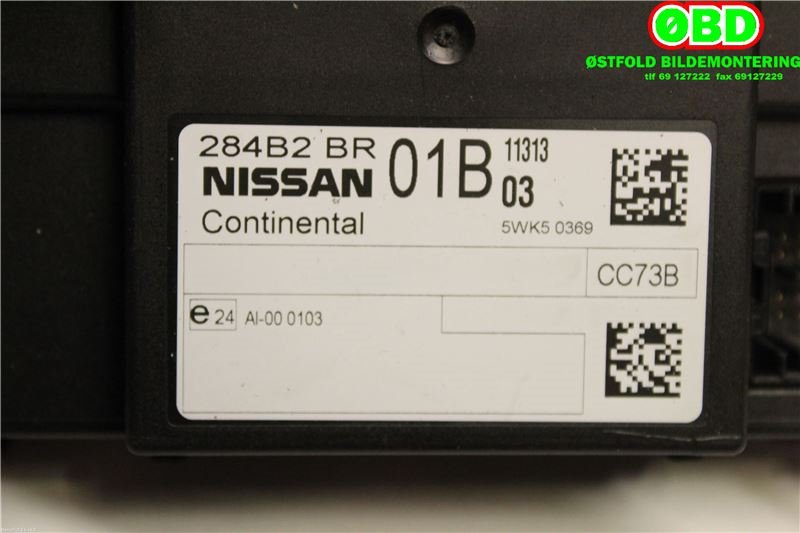 Styreenhet comfort (BCM) til Nissan Qashqai 2010-2014 (Type I, Fase 2) (NISSAN|284B2BR|)