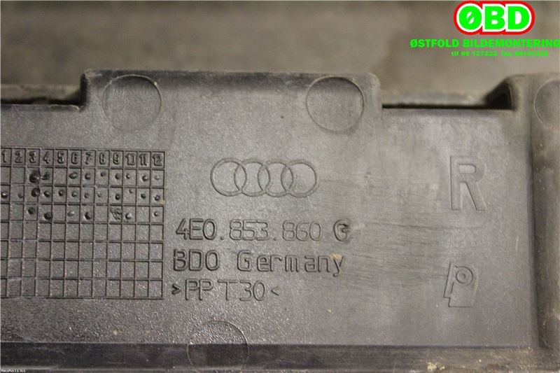 Kanalskjørt høyre til Audi A8 2003-2010 (Type II) (4E0853860G|)