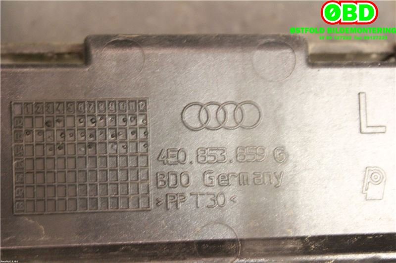Kanalskjørt venstre til Audi A8 2003-2010 (Type II)  (4E0853859G|)