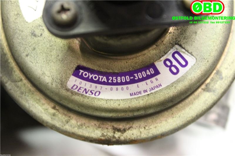 EGR-ventil til Toyota Hiace 2001-2006 (Fase 2)  (2.5 D-4D 2KD-FT|2580030040|)