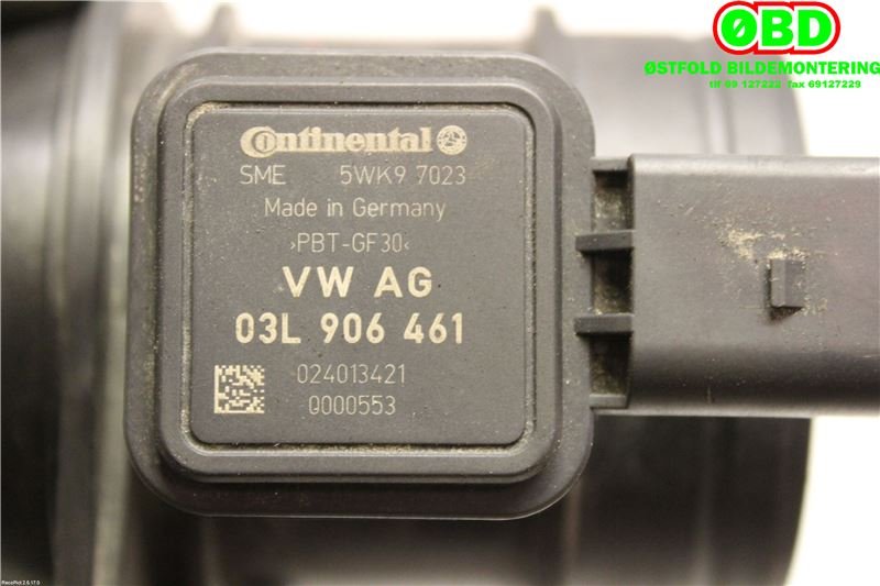 Luftmengde/luftmassemåler til VW Caddy 2010-2015 (Type III, Fase 2)  (VOLKSWAGEN|03L 906 461||03L906461)