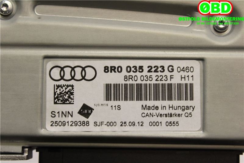 Bilstereo forsterker til Audi A4 2007-2014 (Type IV) (B8) (B8) (AUDI|8R0035223G|8R0035223H)