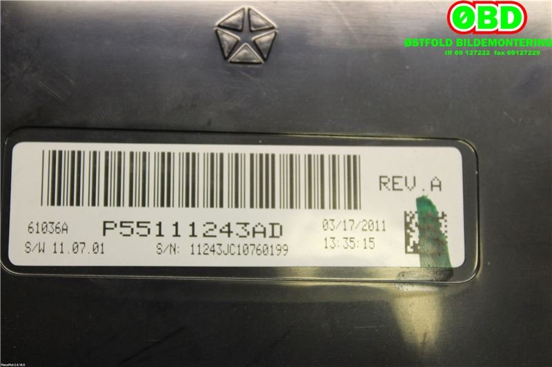 Styreenhet diverse til Fiat Freemont 2011-2015 (FIAT||55111243AD)
