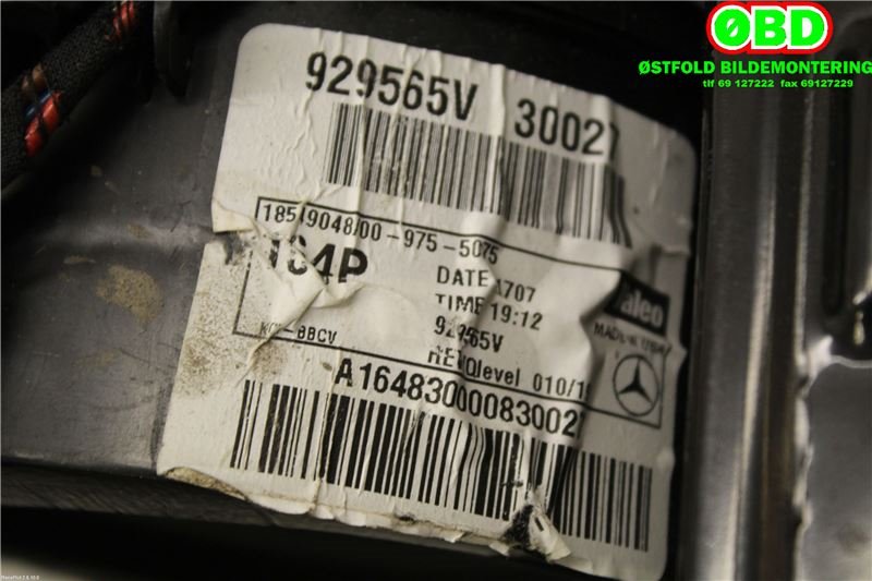 Varmeapparat motor bak til Mercedes ML 2005-2011 (W164) (W164) (MERCEDES|A 164 830 00 08||1648300008)