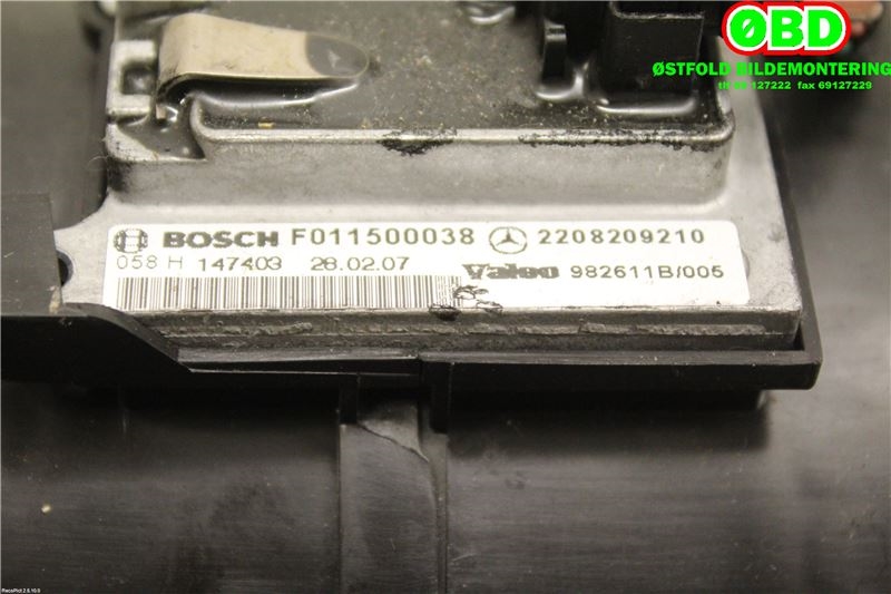 Varmeapparat motor bak til Mercedes ML 2005-2011 (W164) (W164) (MERCEDES|A 164 830 00 08||1648300008)