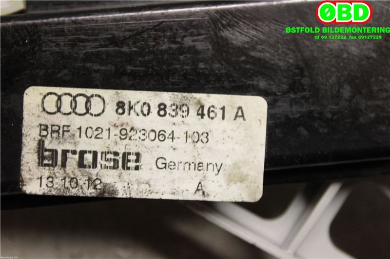 Ruteheis venstre bak til Audi A4 2007-2014 (Type IV) (B8) (B8) (AUDI|8K0 839 461 A|8K0 839 461 C|8K0839461A)