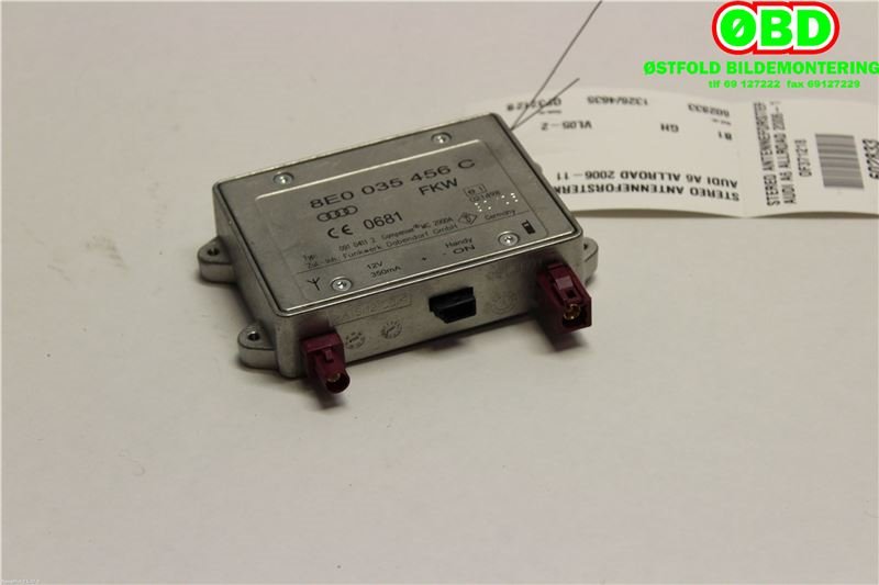 Antenne forsterker til Audi A6, Allroad 2006-2008 (Type II, Fase 1) (C6) (C6) (AUDI|8E0 035 456 D||8E0035456C)