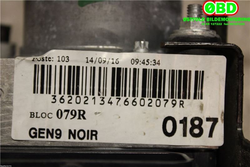 ABS sentral til Renault Kangoo 2008-2021 (Type II) (RENAULT|476608101R|476603174R|476502079R)