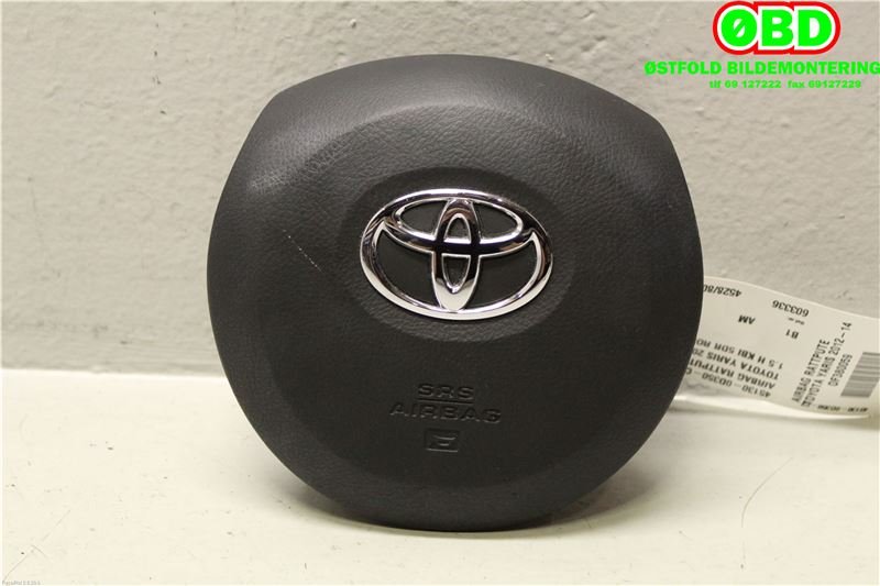 Airbag rattpute til Toyota Yaris 2012-2014 (Type III, Fase 1) (TOYOTA|451300D350C0||451300D350E0)