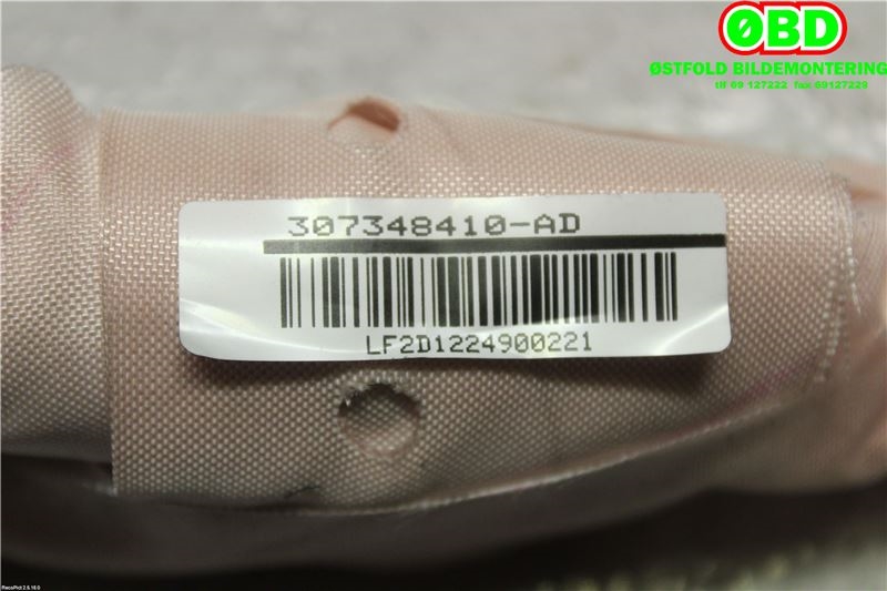 Airbag gardin høyre til Citroën C4 2011-2017 (Type II)  (CITROEN|821602|9687158680)