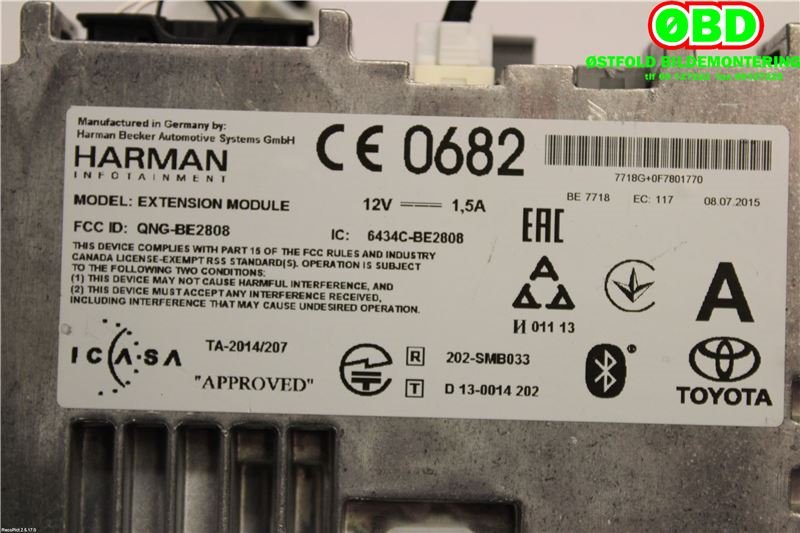 Bilstereo navigasjon til Toyota Avensis 2015-2019 (Type III, Fase 2) (TOYOTA|8614005250|)