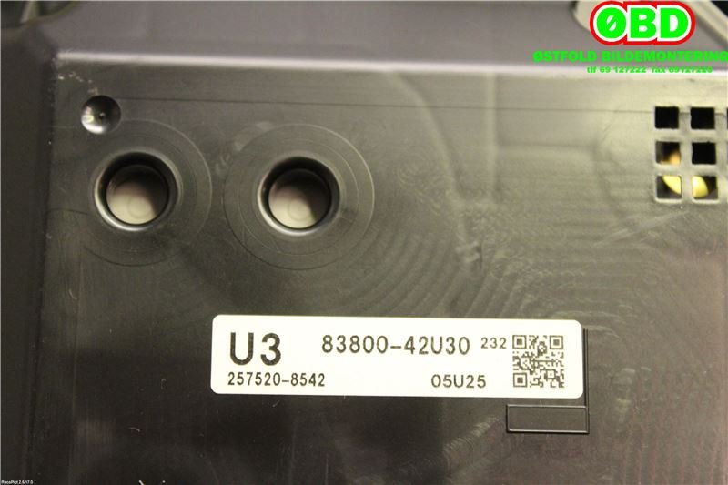 Instrumentpanel til Toyota RAV4 2016-2019 (Type IV, Fase 2)  (TOYOTA RAV4|8380042U30|)