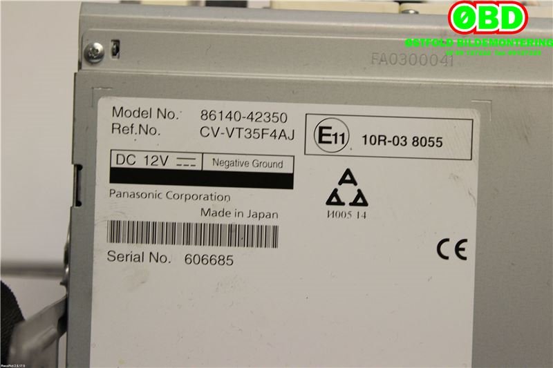 Bilstereo navigasjon til Toyota RAV4 2016-2019 (Type IV, Fase 2)  (TOYOTA RAV4|8614042350|)