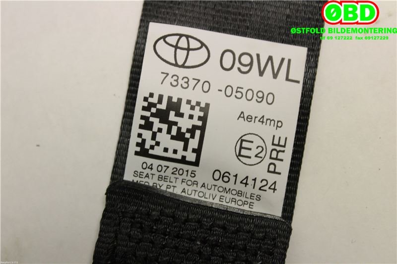 Airbag beltestrammer til Toyota Avensis 2015-2019 (Type III, Fase 2) (TOYOTA|7337005090C3||7337005090)
