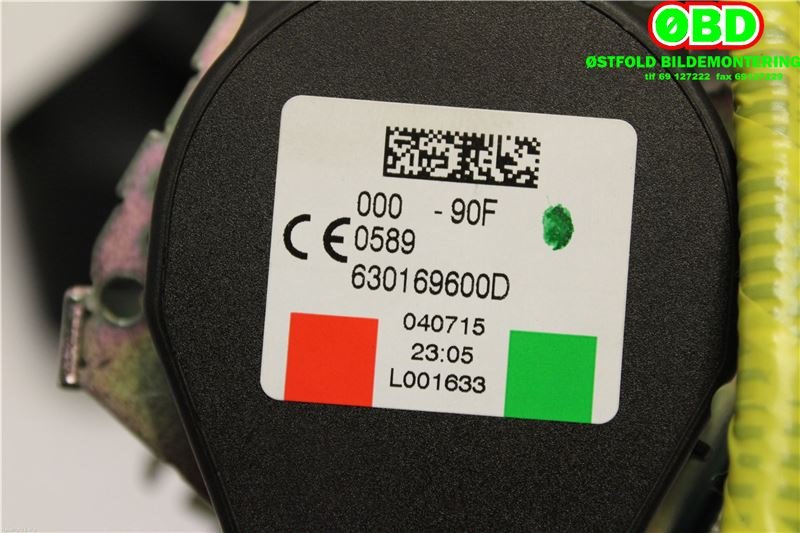 Airbag beltestrammer til Toyota Avensis 2015-2019 (Type III, Fase 2) (TOYOTA|7337005090C3||7337005090)