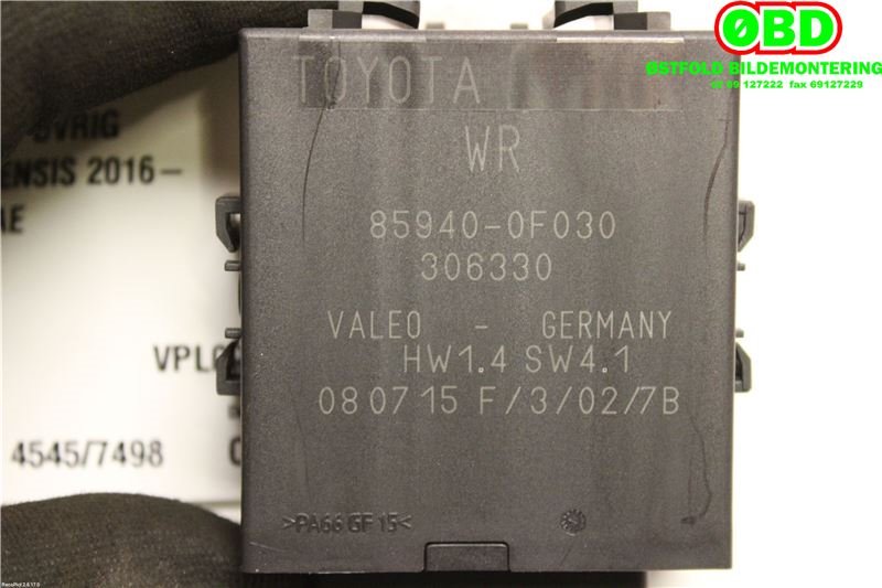 Styreenhet diverse til Toyota Avensis 2015-2019 (Type III, Fase 2)  (TOYOTA|859400F030|)