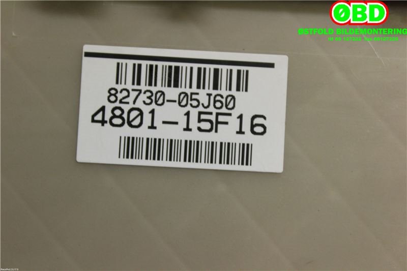 Sikringsboks til Toyota Avensis 2015-2019 (Type III, Fase 2) (TOYOTA||480115F16|8273005J60)