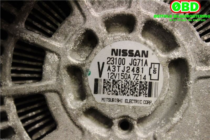 Dynamo til Nissan X-Trail 2007-2014 (T31) (T31) (NISSAN|23100JG71A|)