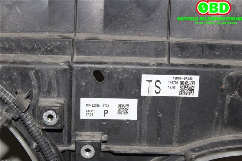 Kjølevifte til Toyota Avensis 2009-2015 (Type III, Fase 1)  (TOYOTA|163610R080|163610R030|)