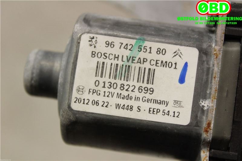 Ruteheis venstre bak til Peugeot 208 2012-2019 (Type I)  (PEUGEOT|9673154280|9816402380|)