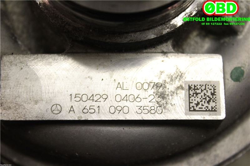 Turbo til Mercedes E-Klasse 2013-2016 (Fase 2) (W212) (W212) (MERCEDES|A 651 090 35 80||6510903580)