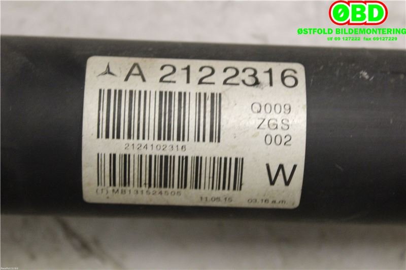 Mellomaksel til Mercedes E-Klasse 2013-2016 (Fase 2) (W212) (W212) (MERCEDES|A 212 410 23 16||2124102316)