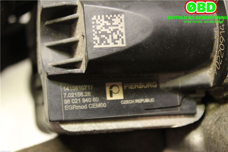 EGR-ventil til Ford Transit Courier 2014-2018 (Type I, Fase 1)  (FORD|1702178|)