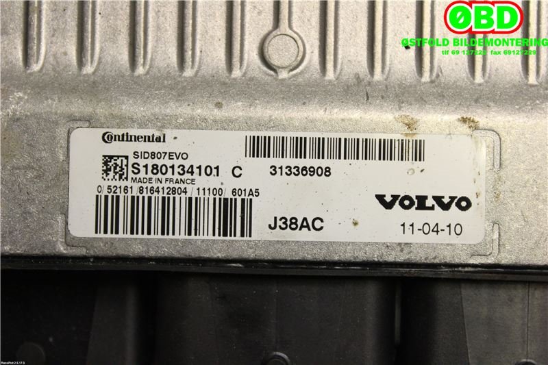 Styreenhet motor til Volvo V60 2010-2013 (Type I, Fase 1)  (VOLVO||31336908)