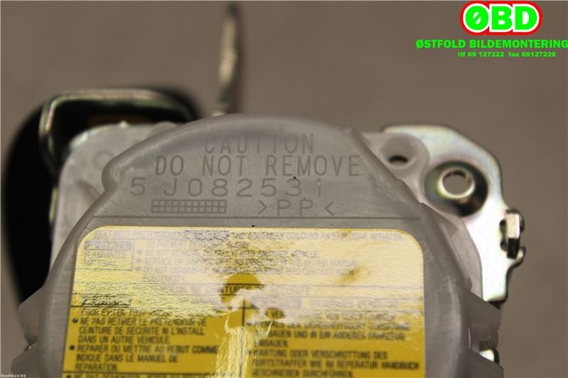 Airbag beltestrammer til Toyota Prius 2009-2016 (Type III) (COMBI) (COMBI) (TOYOTA|7322047114B2|)