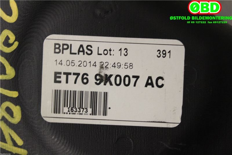 Dieseltank til Ford Transit Courier 2014-2018 (Type I, Fase 1) (FORD|1860933||ET769002AA)