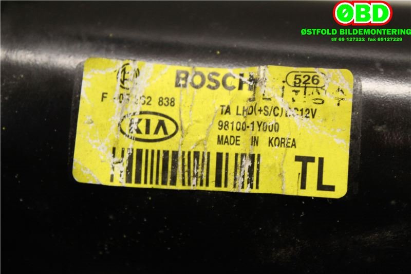 Viskermotor frontrute til Kia Picanto 2011-2017 (Type II) (KIA|981101Y000||981001Y000)
